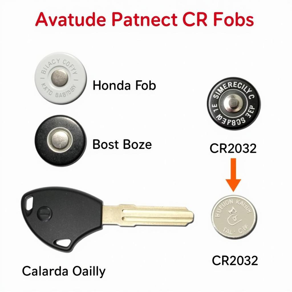 Different types of batteries for Honda CRV key fobs