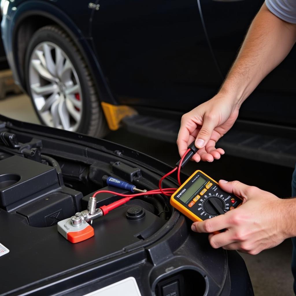 Testing Infiniti QX80 Battery with Multimeter