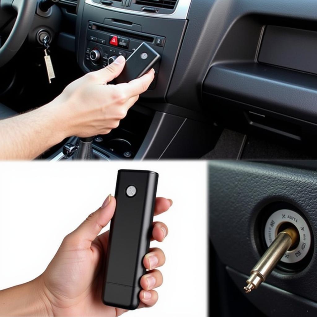 Connecting a Bluetooth Car Adapter to the Car's AUX Port