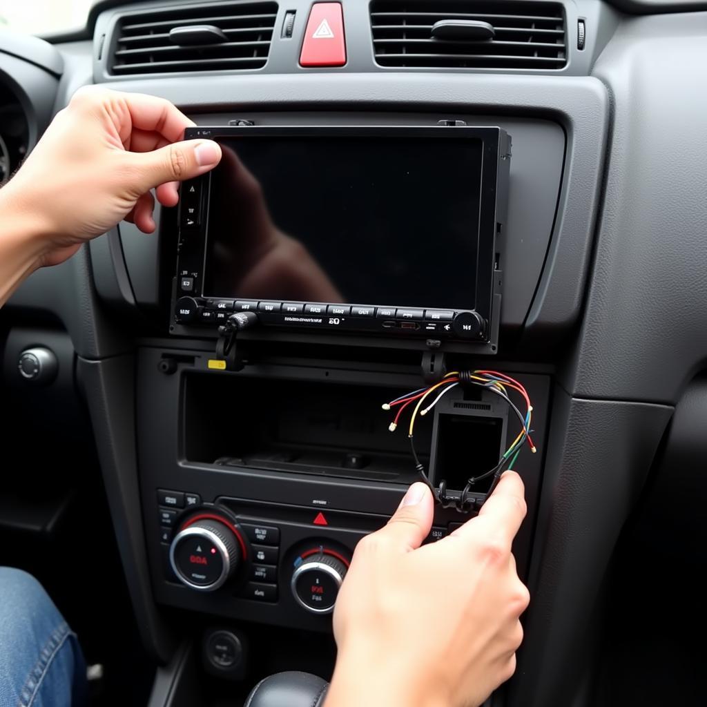 Installing a touch screen car radio