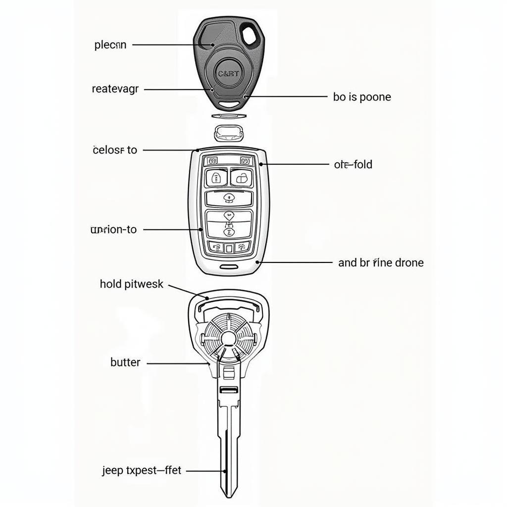 Jeep Renegade Key Fob Parts Exploded View