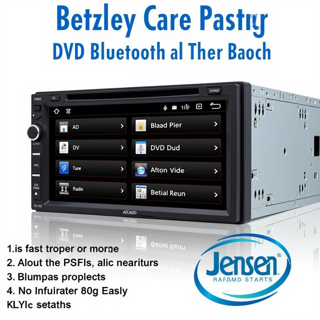 Jensen Car Radio DVD Bluetooth Manual Overview