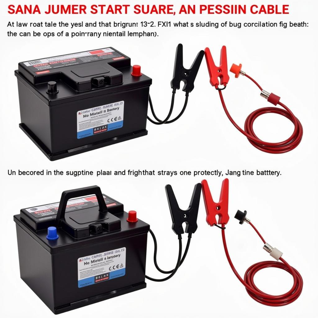 Connecting jumper cables to a car battery