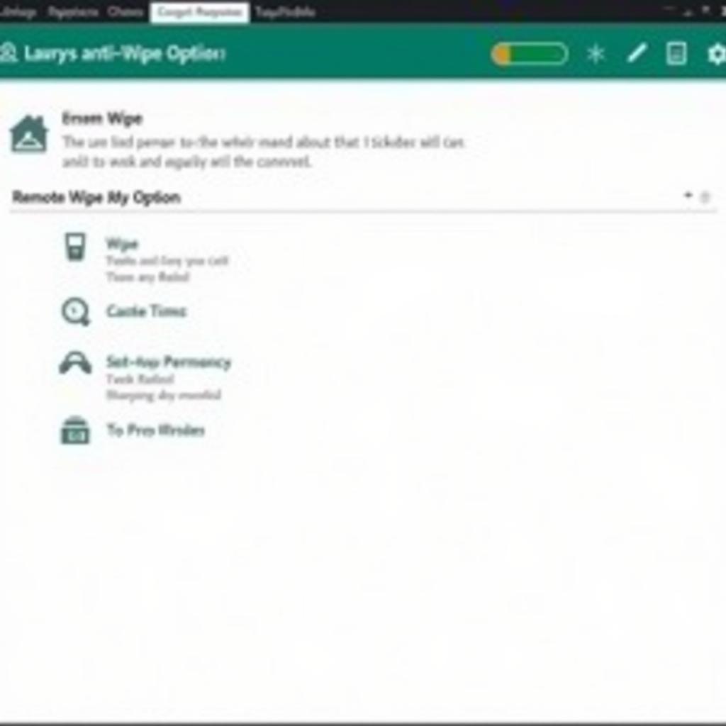 Kaspersky Anti-Theft Remote Wipe Interface