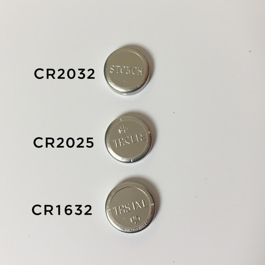 Common Key Fob Battery Types CR2032, CR2025, CR1632