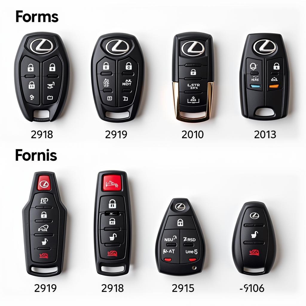 Different Types of Lexus Key Fobs