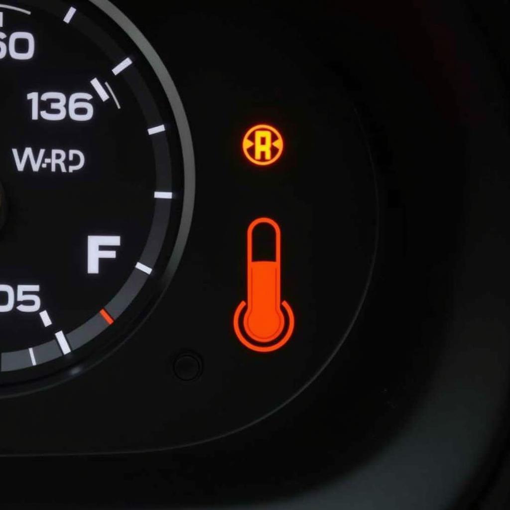 Low Coolant Warning Light on a 2011 BMW Dashboard