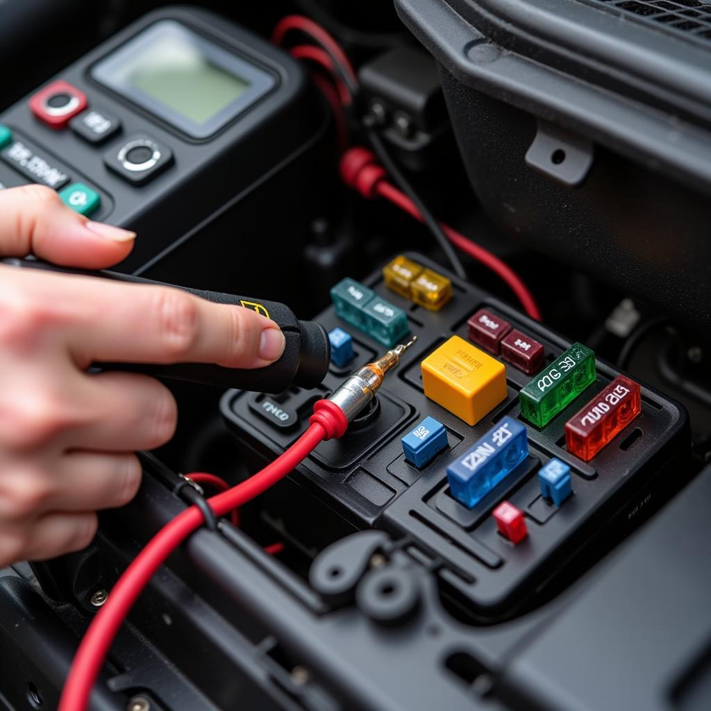 Mechanic Checking Fuses for Parasitic Drain