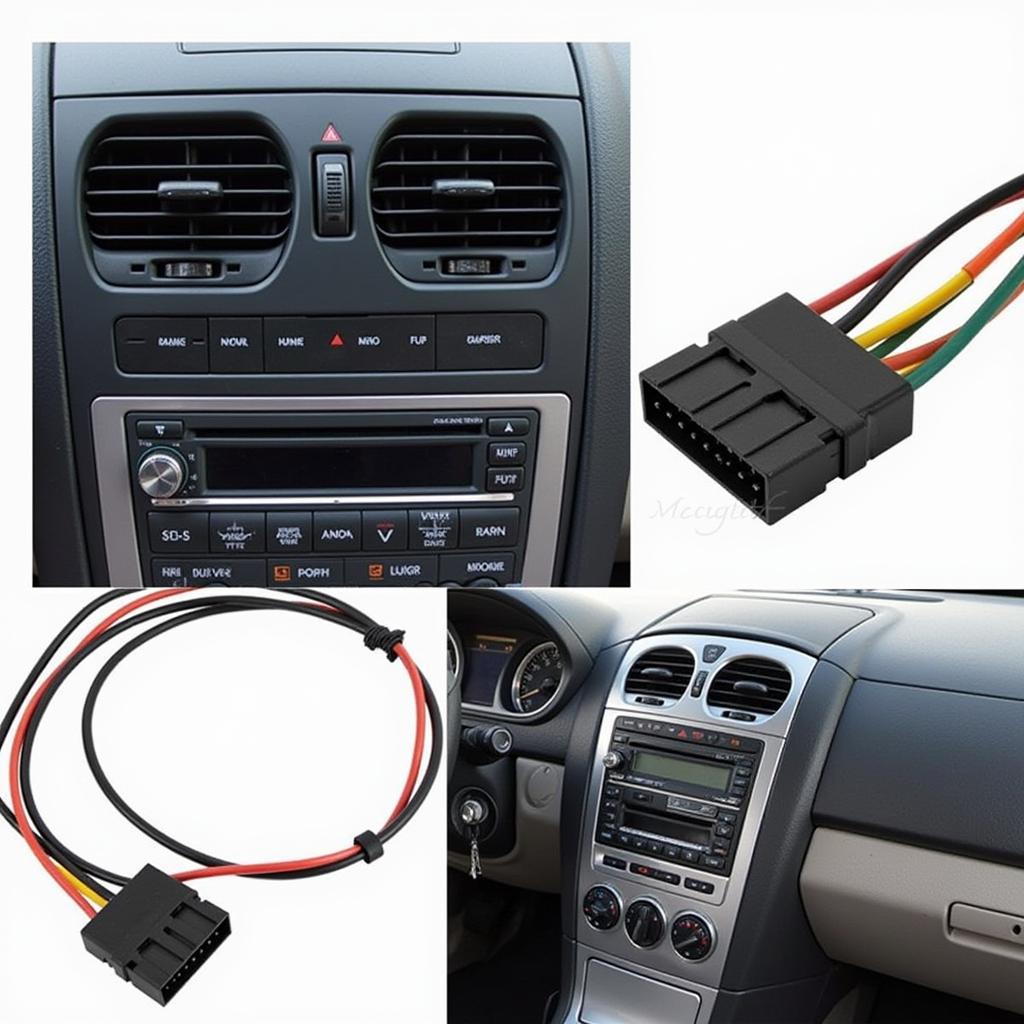 Upgrading a Mercury Milan Car Radio - An image showcasing the installation of a new car radio in a Mercury Milan, including the use of a wiring harness adapter.