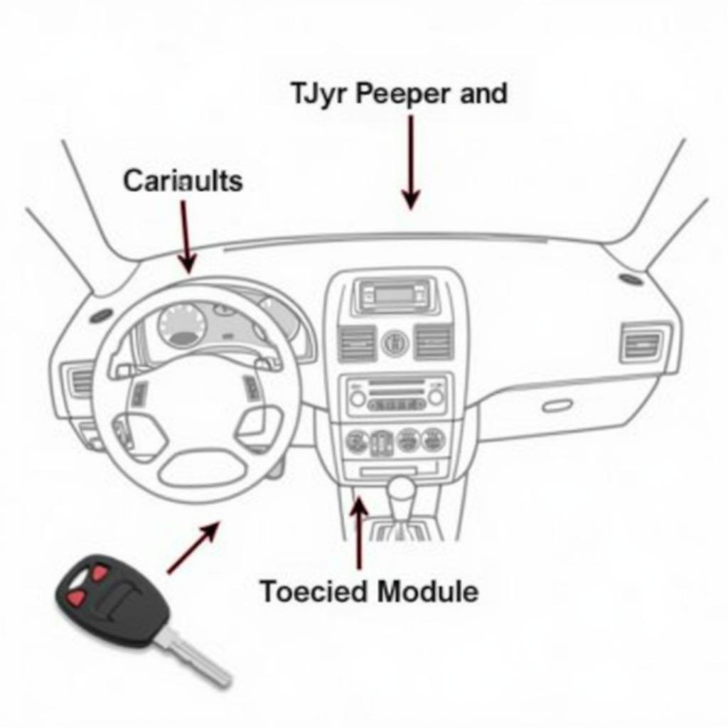 Location of the key fob receiver in a Mini Cooper