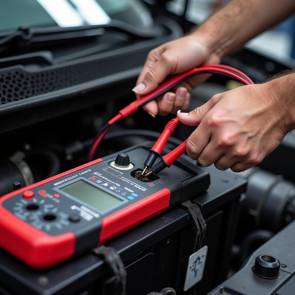 Testing Car Battery with Multimeter to Diagnose Drain