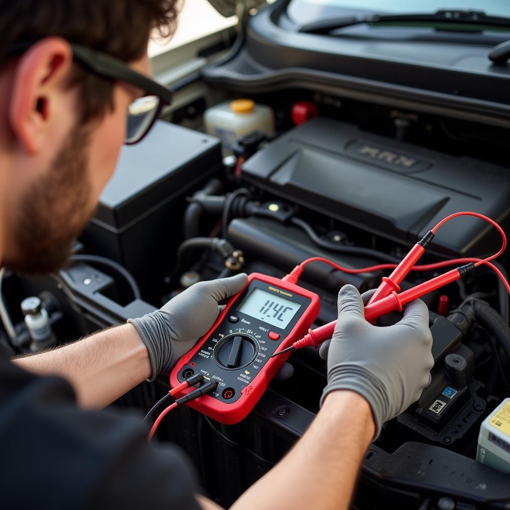 Testing Battery with Multimeter