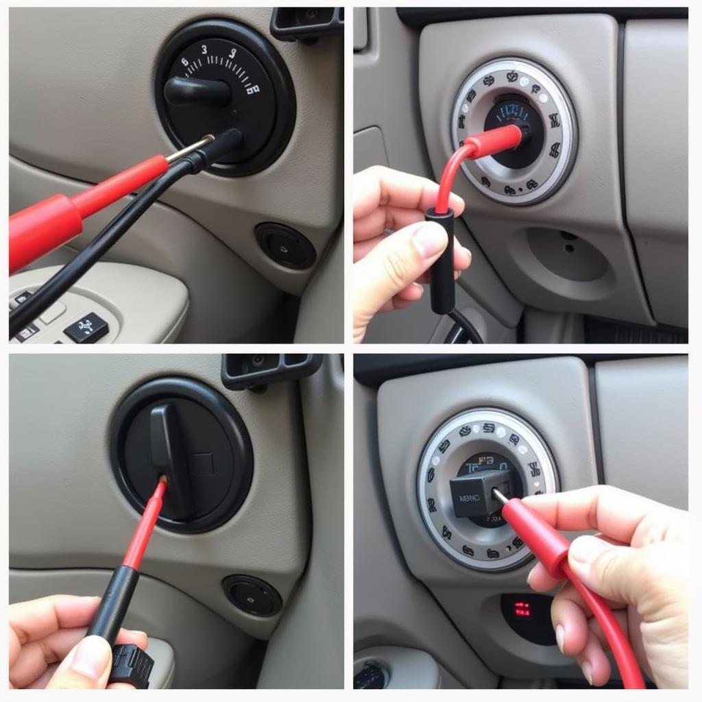 Multimeter Testing Parking Brake Switch