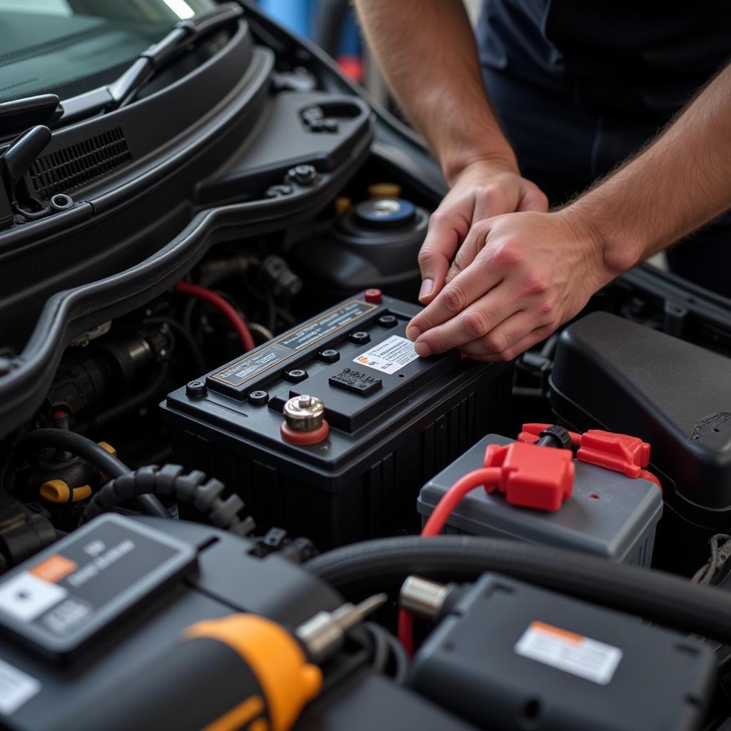 Installing a new car battery