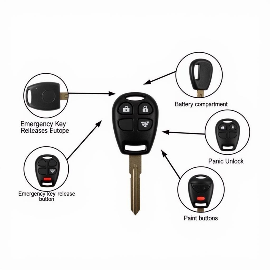 Nissan Rogue Key Fob Components: Battery, Emergency Key, and Buttons