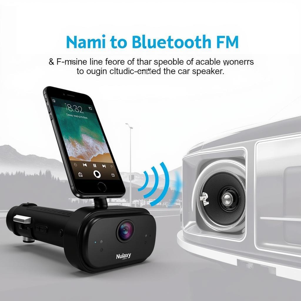 Nulaxy FM Transmitter Paired with Smartphone