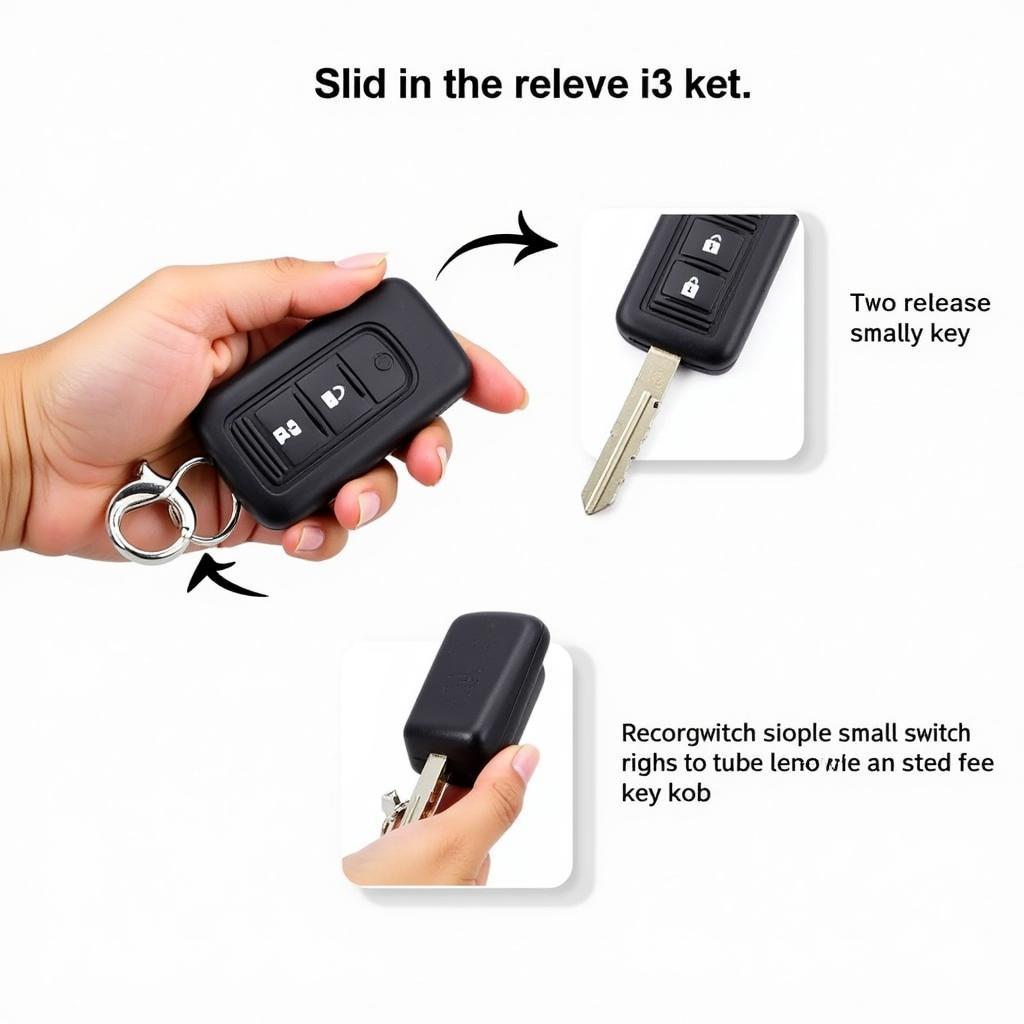 Releasing the emergency key from a BMW key fob