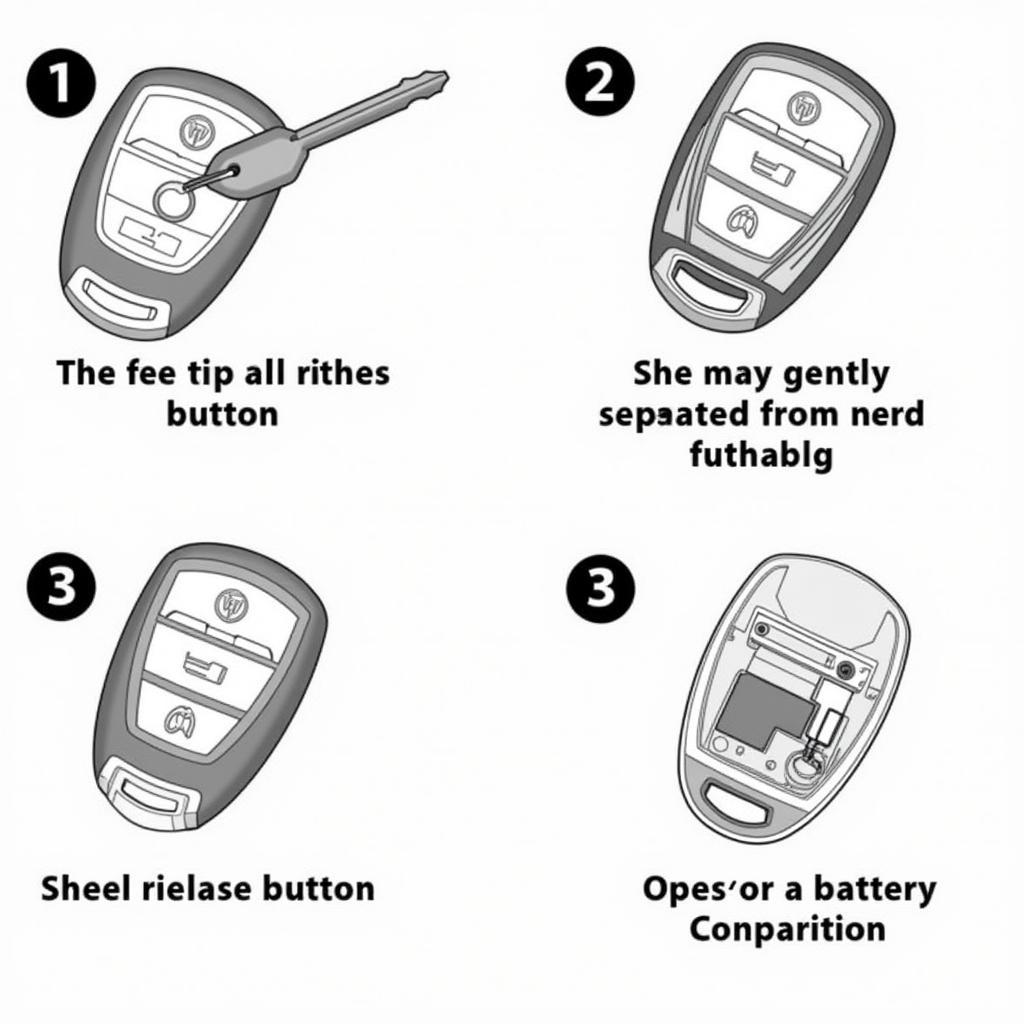 Opening a Buick Flip Key Fob