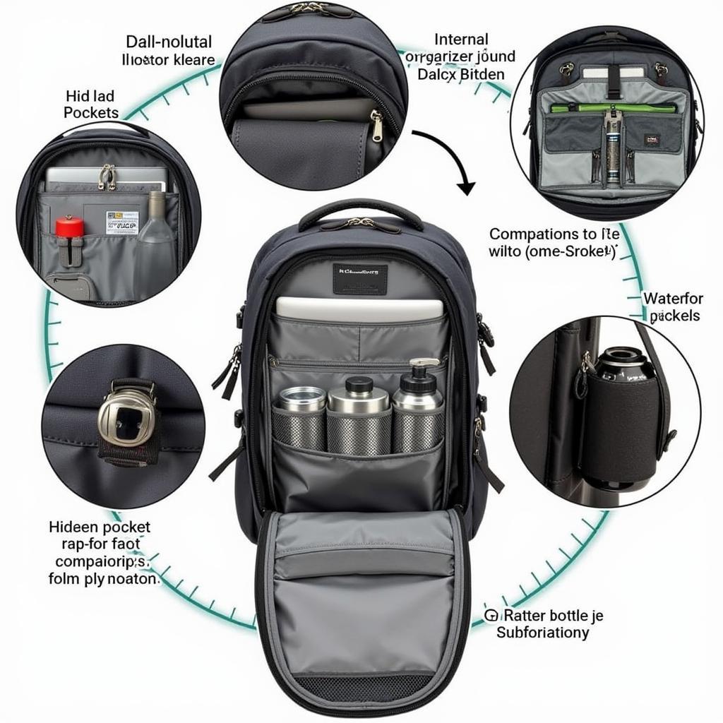 Pacsafe X 25L Internal Organization and Compartments