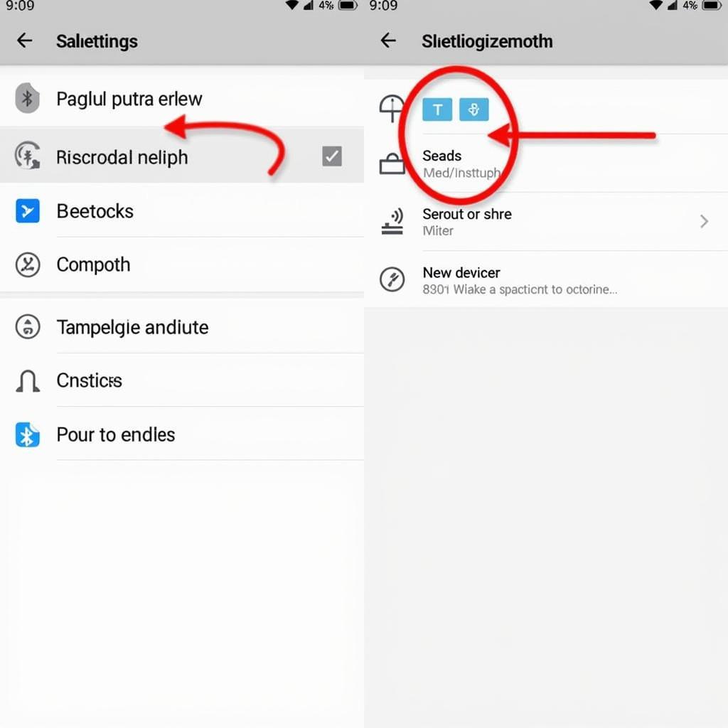 Phone Bluetooth Settings Menu