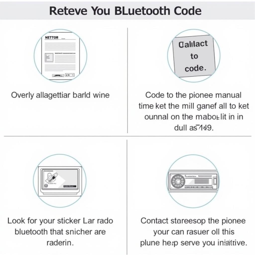 Pioneer Car Radio Bluetooth Code Retrieval Methods