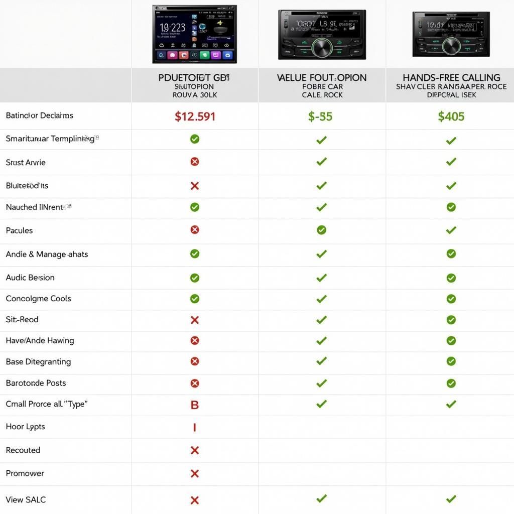 Pioneer Car Radio Features Comparison Chart