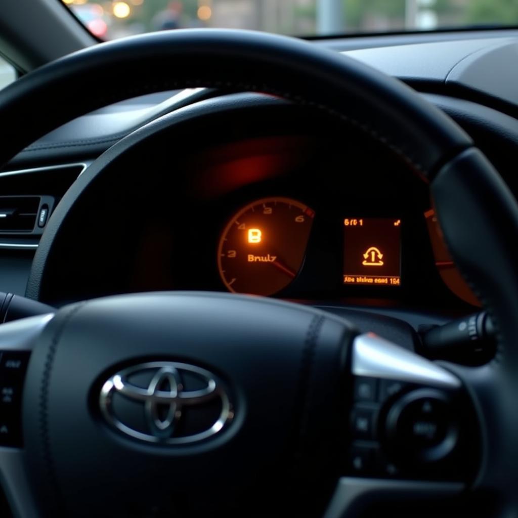 Prius Yellow Brake Warning Light on Dashboard