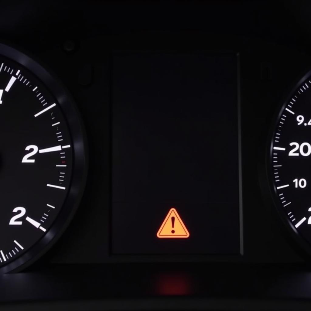 Range Rover Sport dashboard displaying the brake warning light