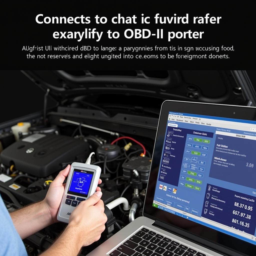 Remote Diagnostic Tool Connected to a Car's OBD-II Port