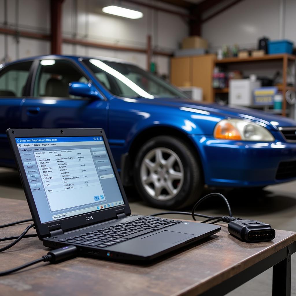 Remote Diagnostics being Performed on a 1998 Honda Civic