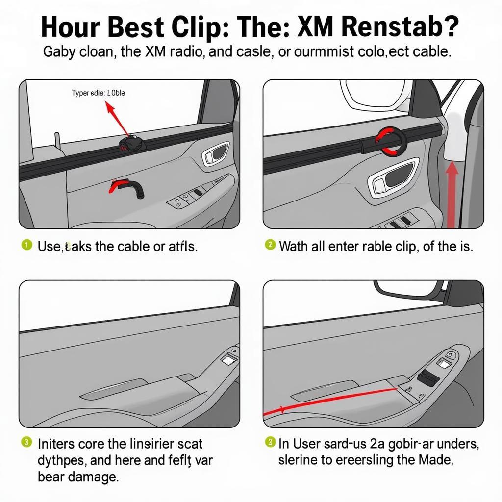 Securing the XM Radio Antenna Cable