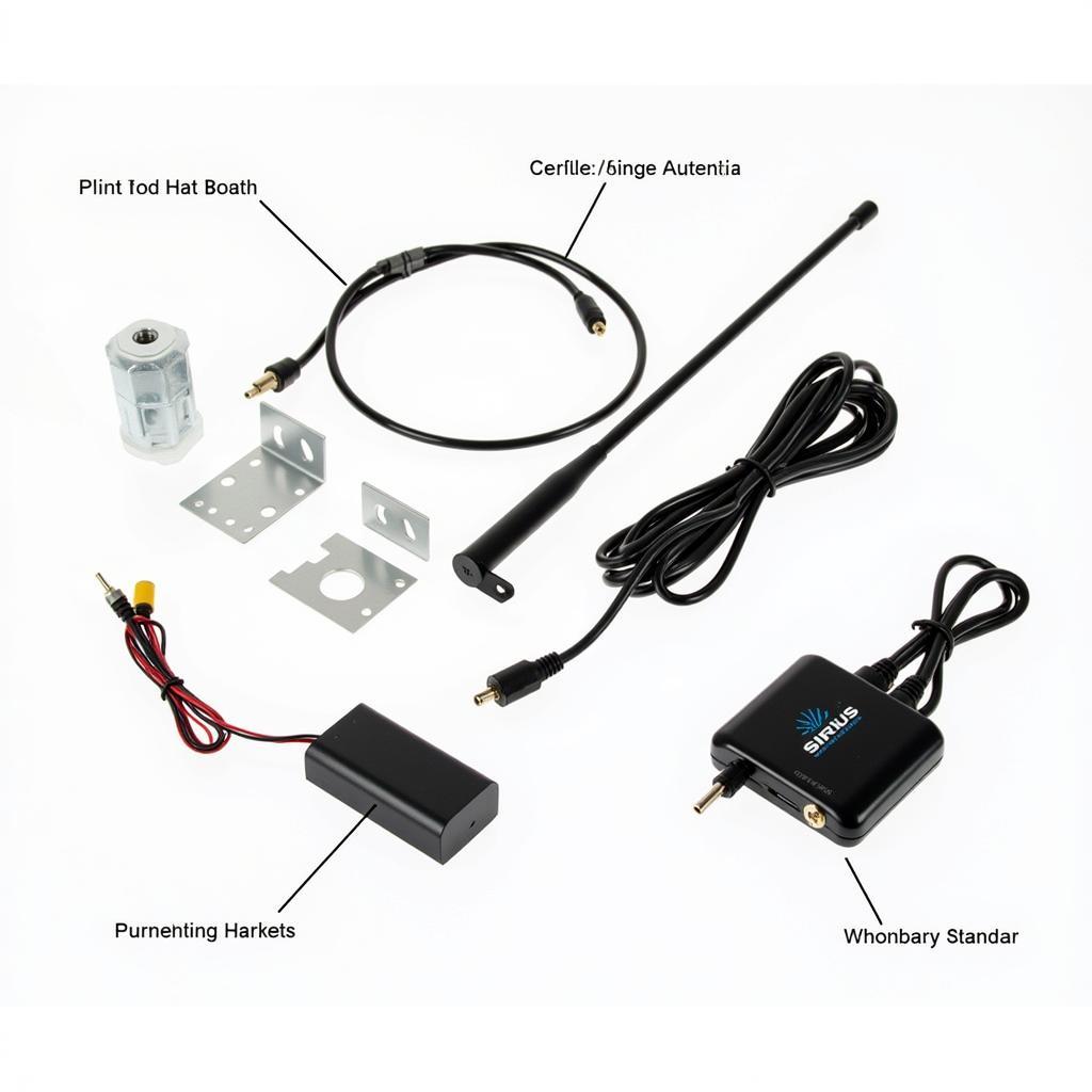 Sirius Satellite Radio Kit Components