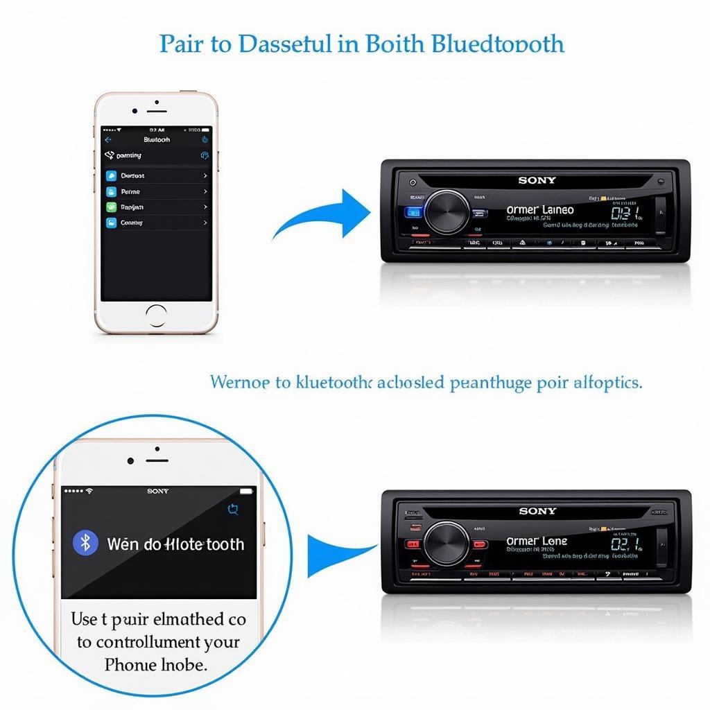 Connecting a smartphone to a Sony car radio via Bluetooth