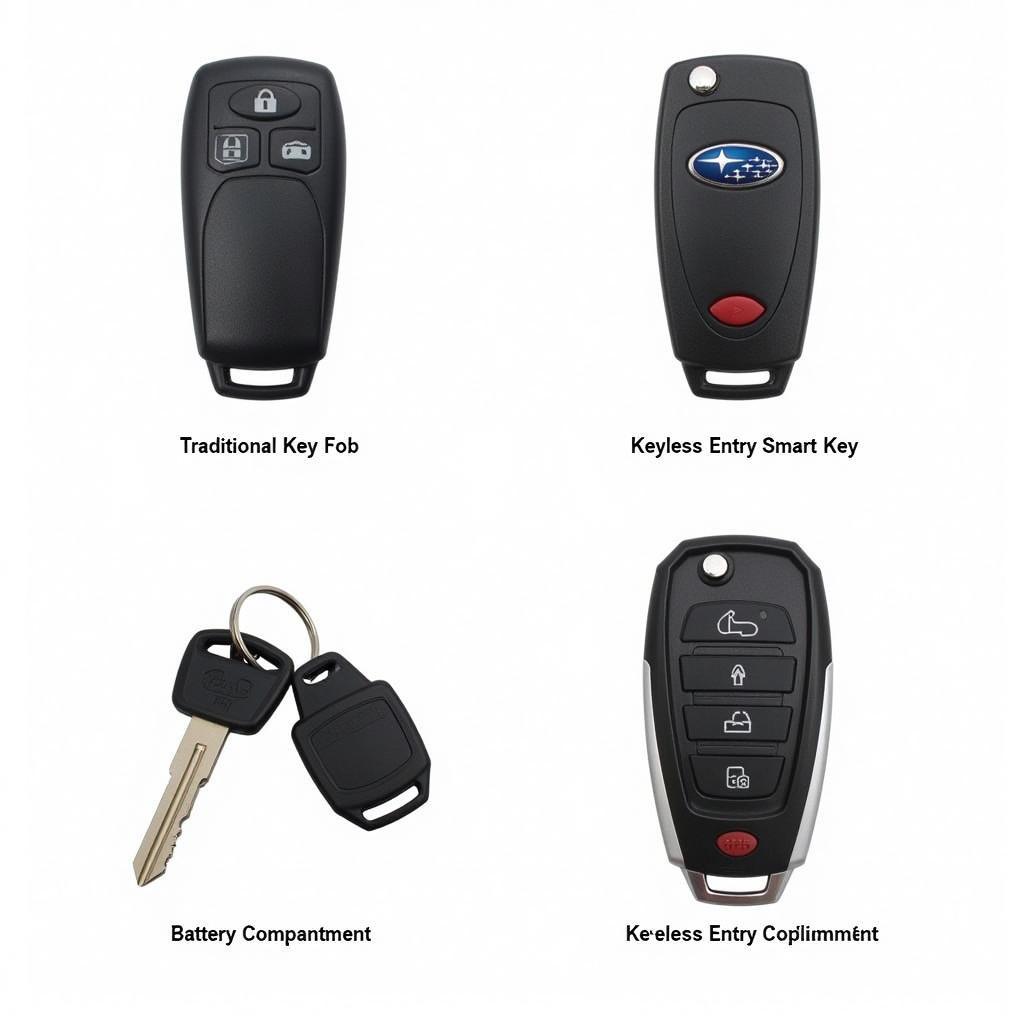 Different Subaru Key Fob Types