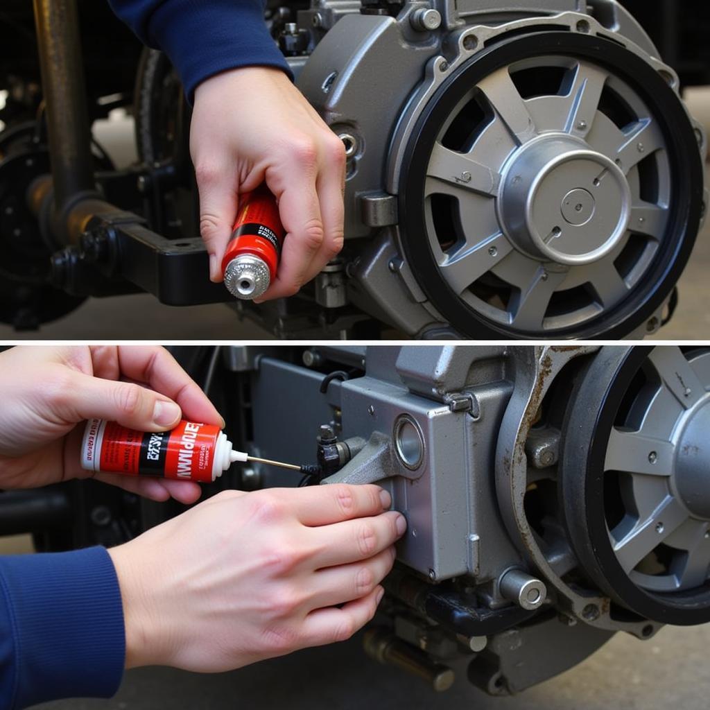 Technician Performing Maintenance on Warner Clutch Brake Module