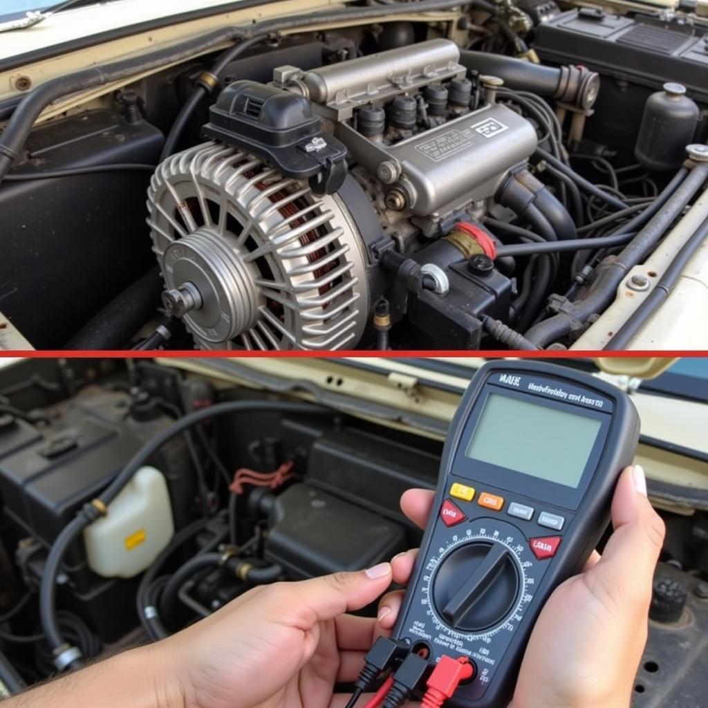 Testing the alternator in a 1992 Lexus LS400