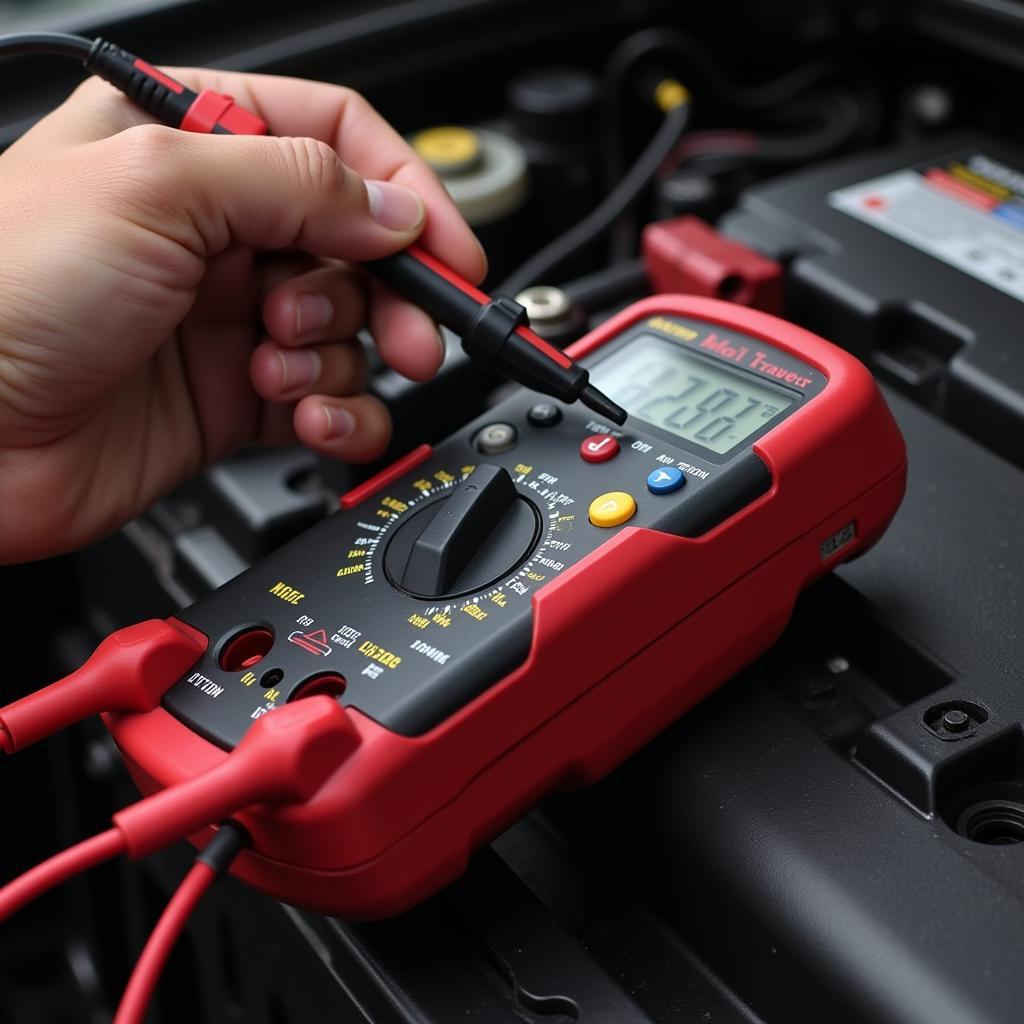 Testing Car Battery Drain with Multimeter