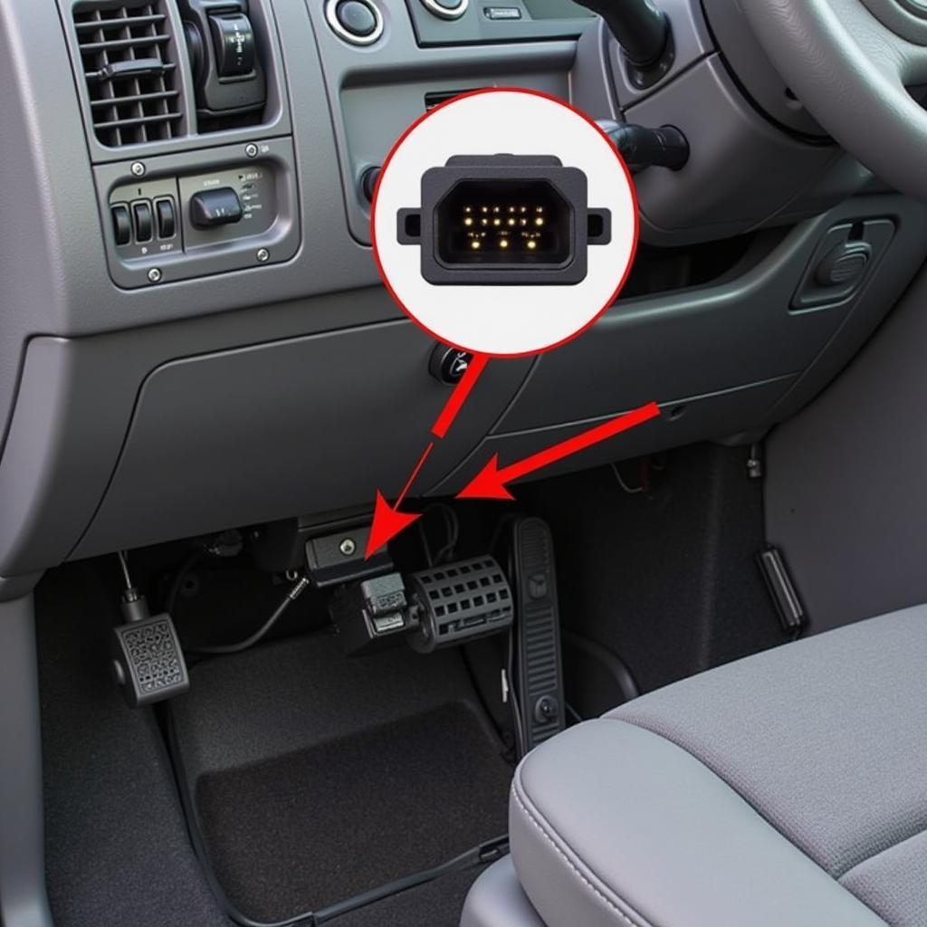 Diagnostic Cable Location Under Dashboard