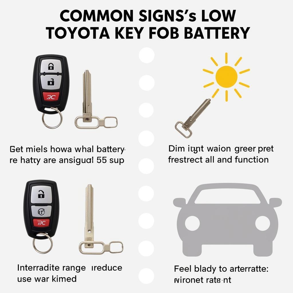 Signs of a Low Toyota Key Fob Battery