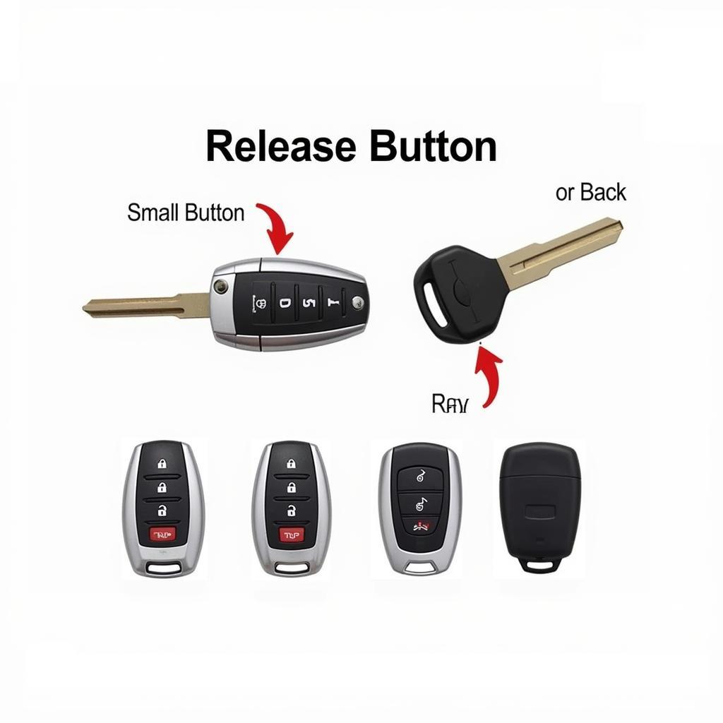 Locating the Release Button on Toyota Key Fob