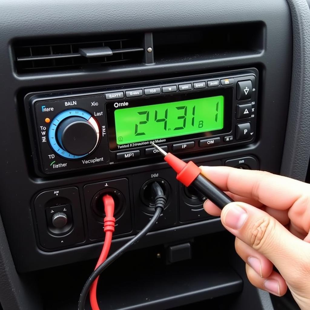 Testing Car Radio Wiring with a Multimeter