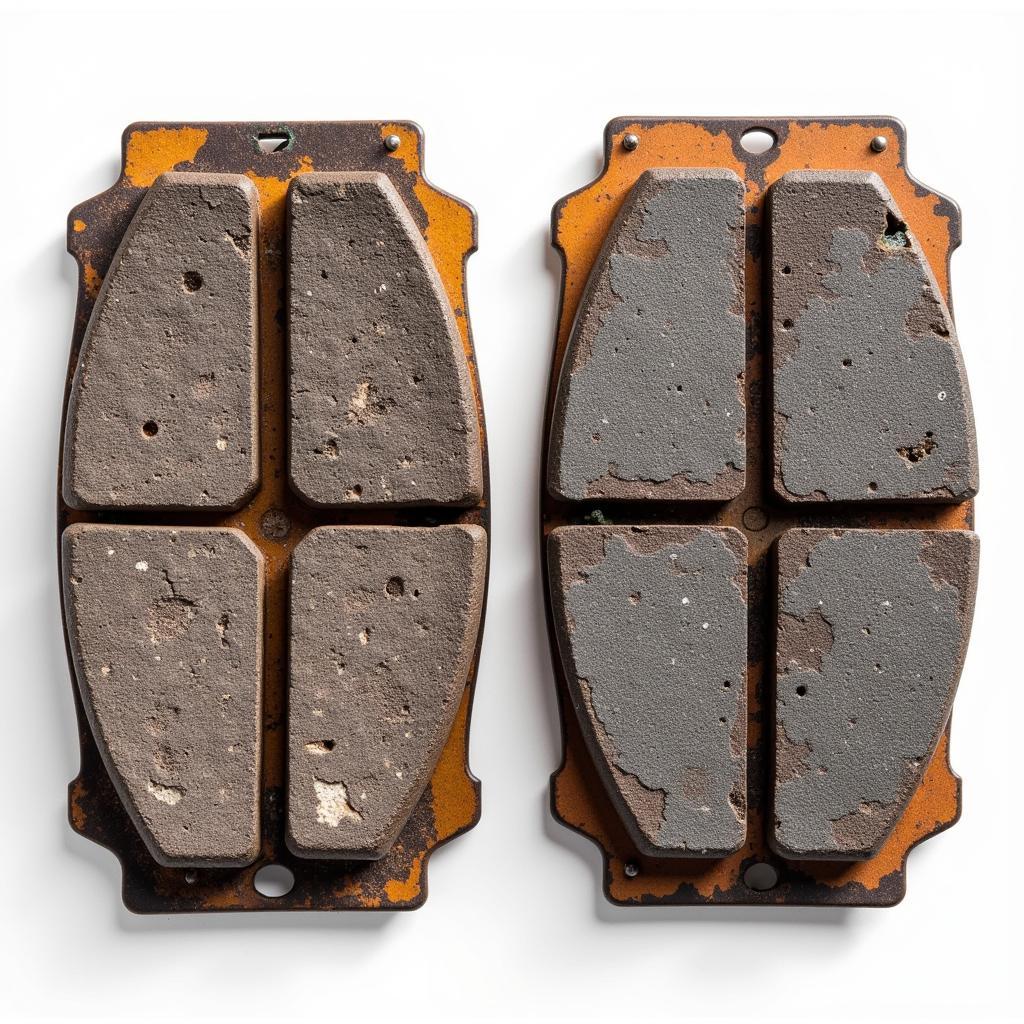 Worn Brake Pads vs New Brake Pads