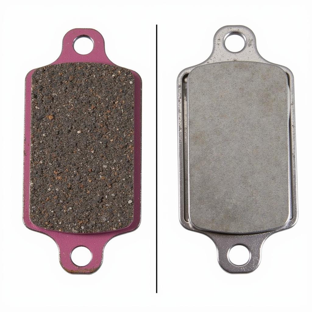 Comparison of Worn and New Brake Pads