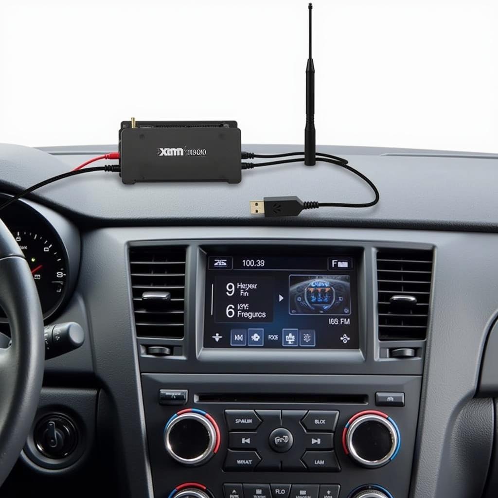 XM radio receiver with FM transmitter setup guide