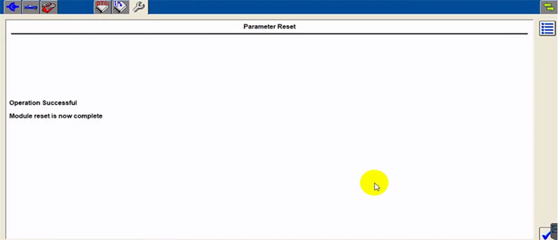 Complete Parameter Reset Process