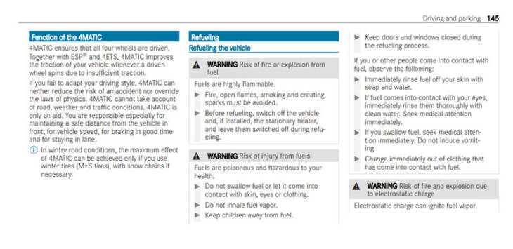 Mercedes Benz A220 Manual [2022 Edition] Driving and parking guidance