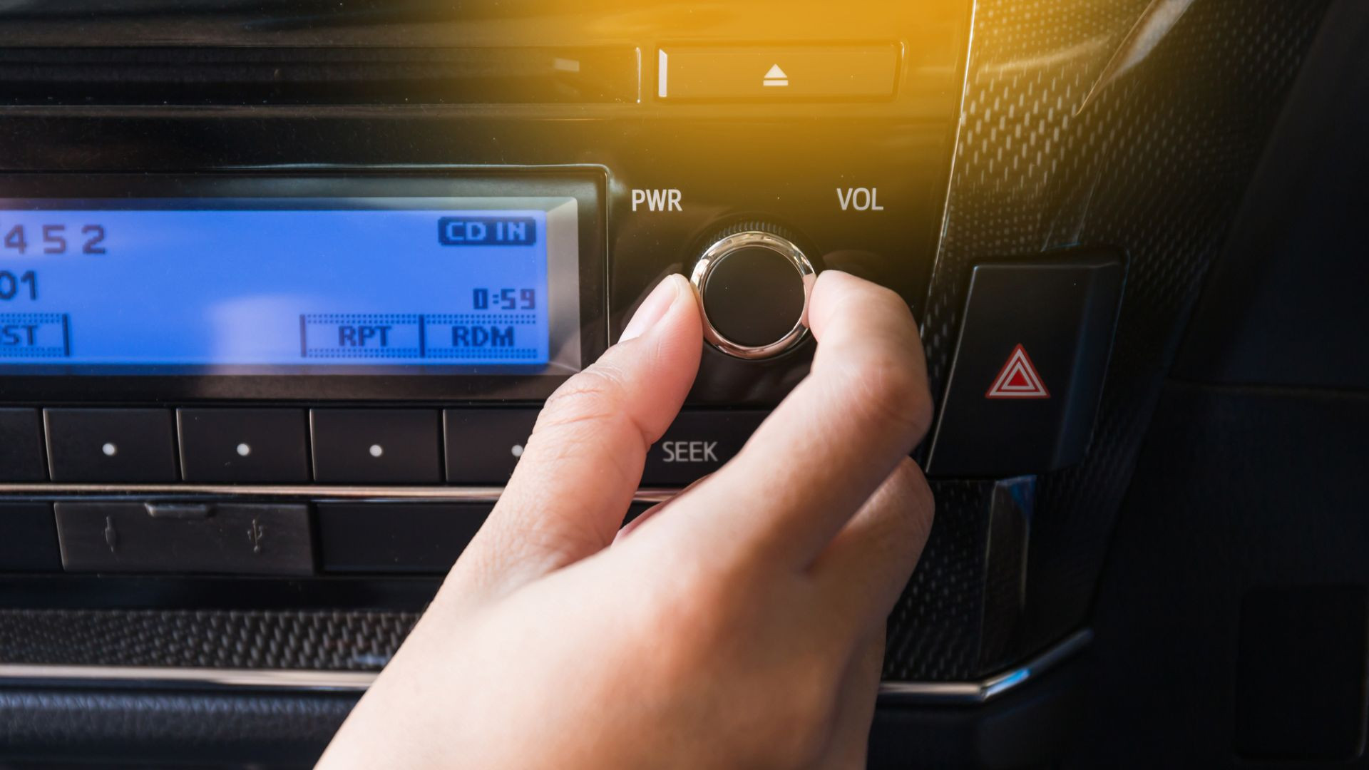 Car stereo volume knob