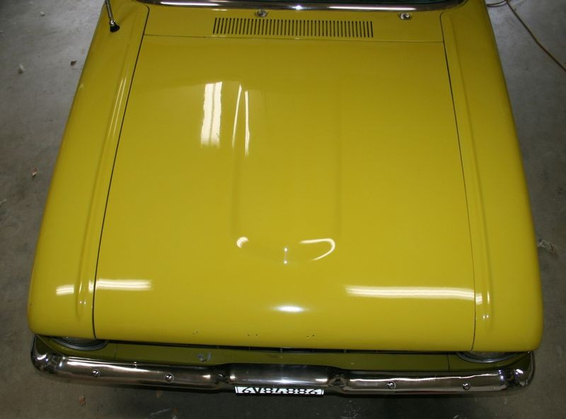 Restored paint after oxidation removal and polishing on a 1960 Ford Ranchero