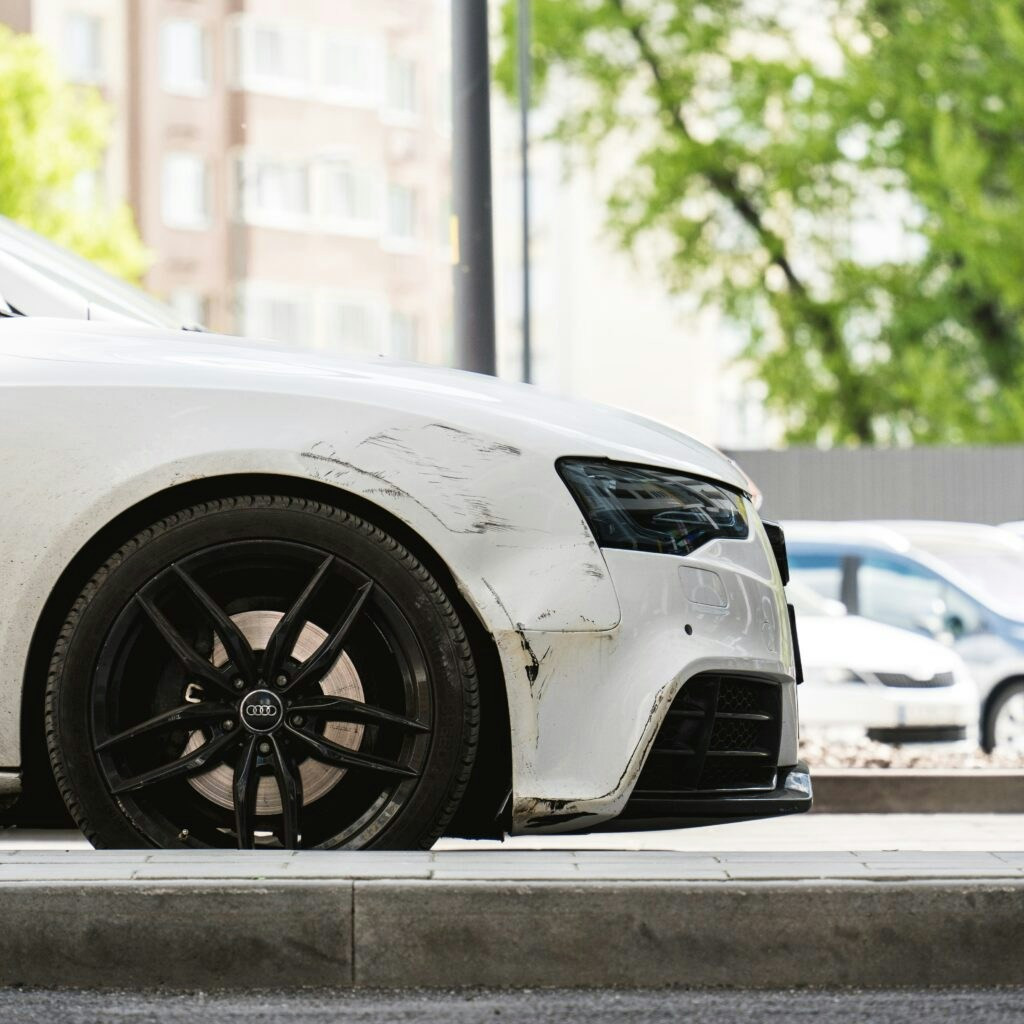 an audi dented and scratched