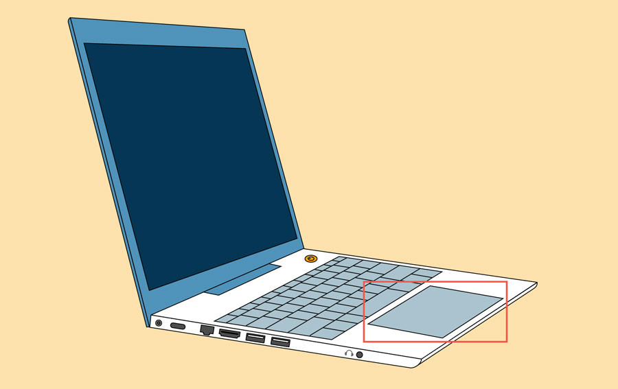 Laptop Touchpad for navigation